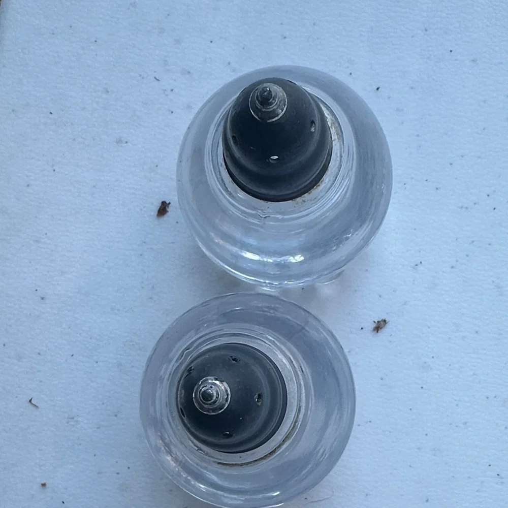 Vintage Glass Salt and Pepper Shakers